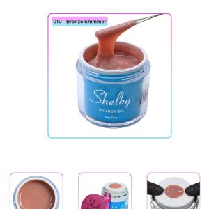 Shelby Pompalı Jel 50 gr No 010 Simli Shelby Builder Gel